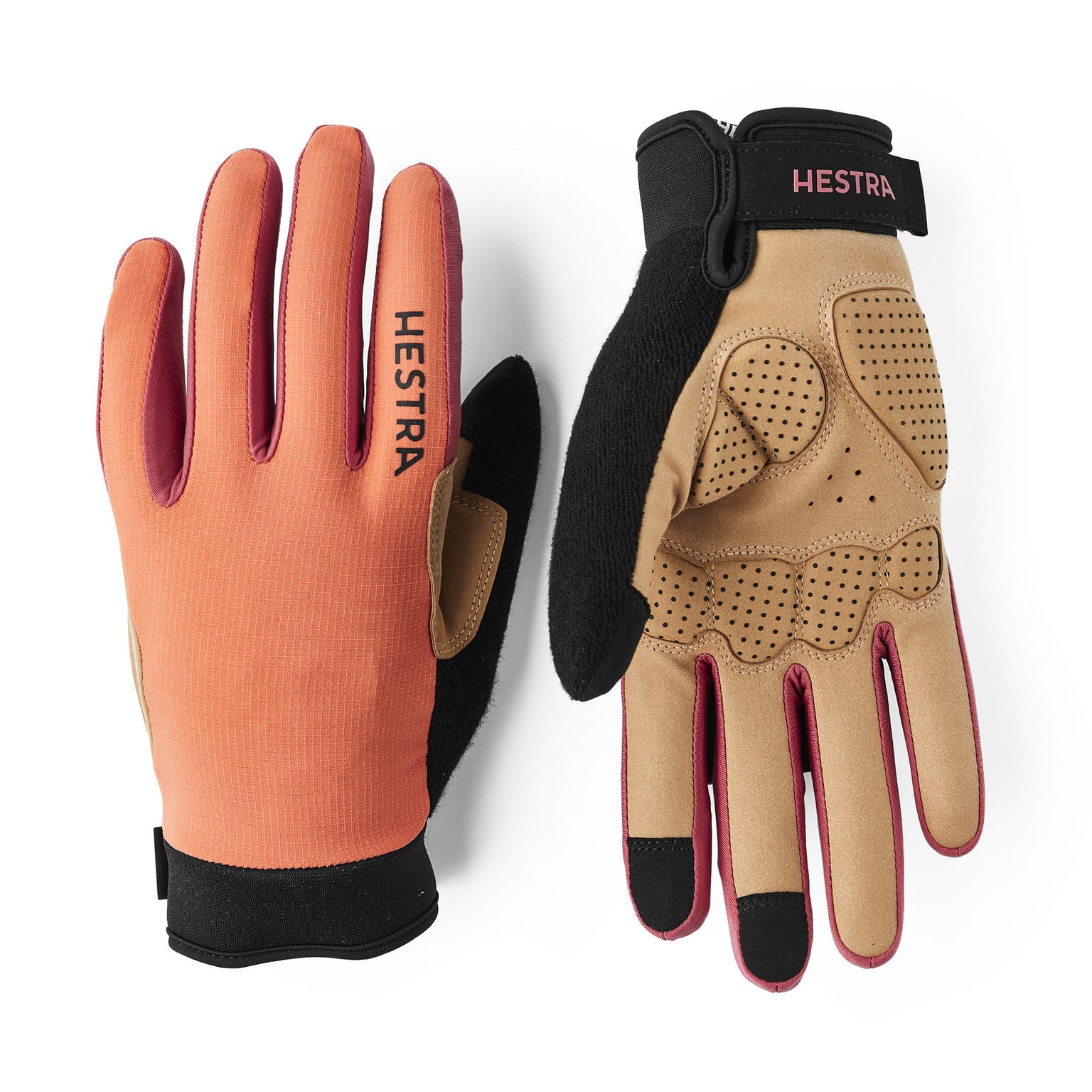 Hestra Bike Guard D3O Long 5 finger orange